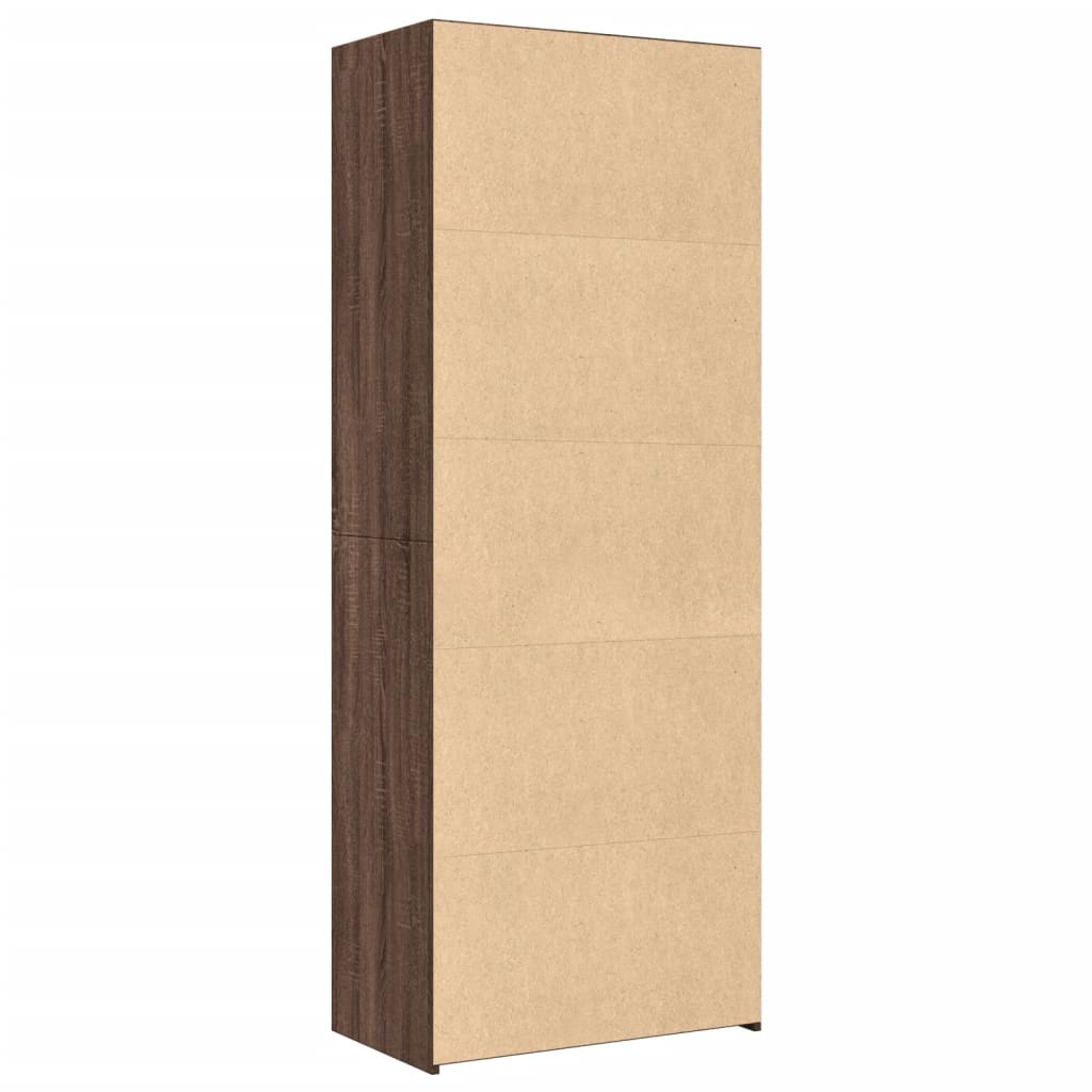 Highboard Brown Oak 70x41x185 cm Engineered Wood